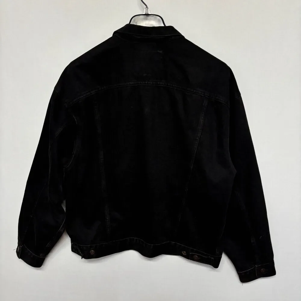 Vintage Levi's 70507 4159 Men Black Denim Trucker Jean Jacket Size Large C130 20